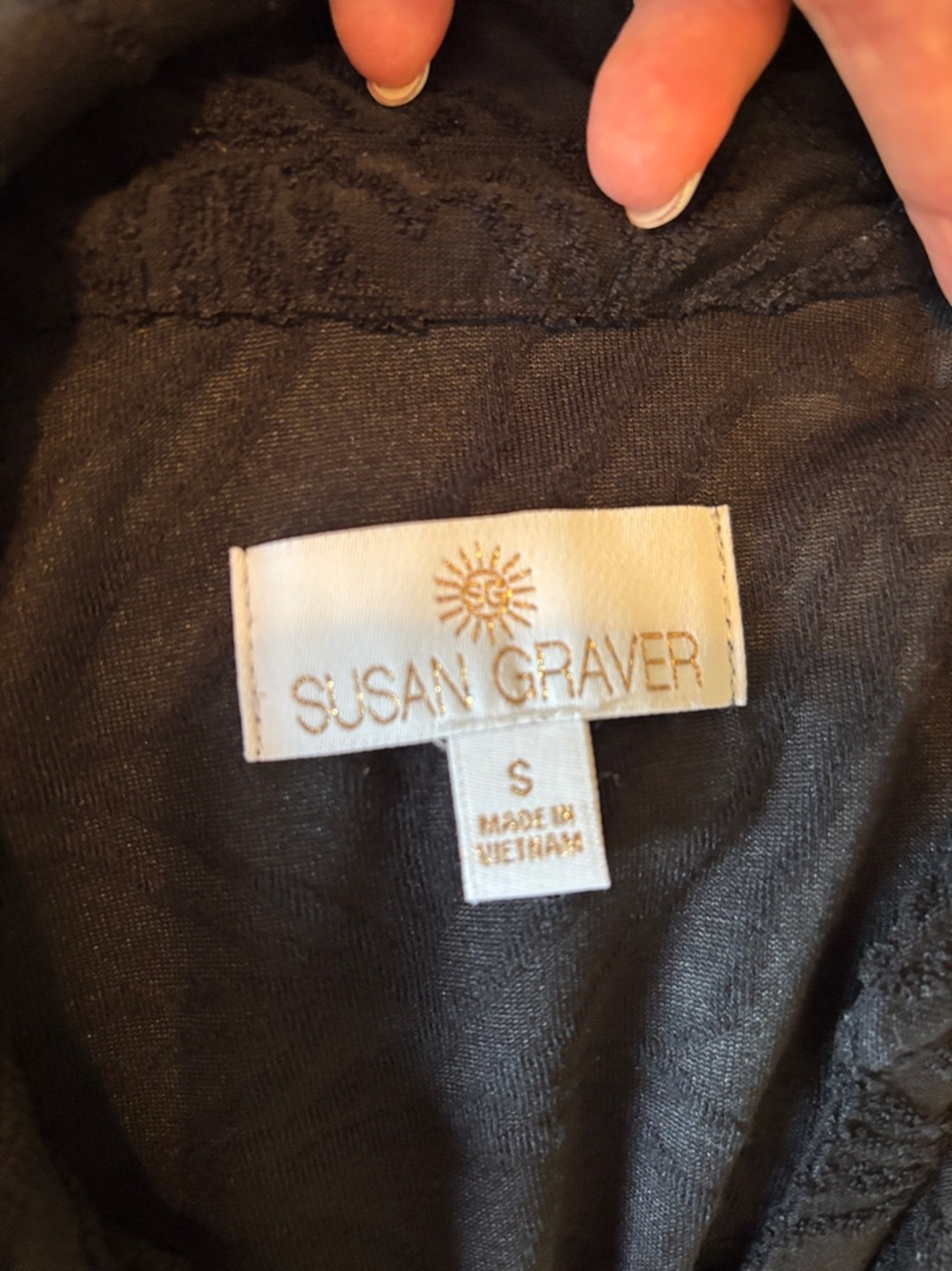 Susan Graver swim cover dress size small black - Picture 6 of 6